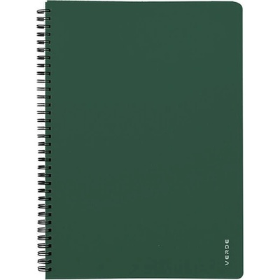 VERDE Špirálový zošit A5 60l linajkový zelený