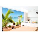 DIMEX ART Самозалепваща се флизелинова фототапета мохито на плажа 375 x 250 см