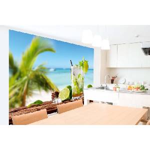 DIMEX ART Самозалепваща се флизелинова фототапета мохито на плажа 375 x 250 см