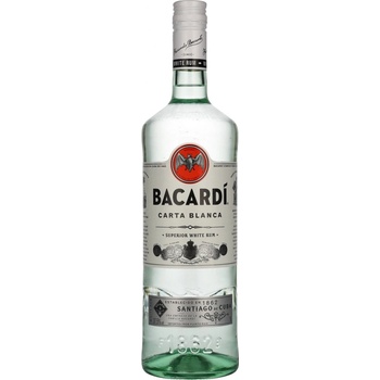 Bacardi Carta Blanca 37,5% 1 l (čistá fľaša)