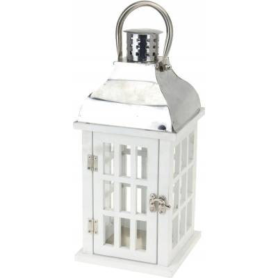LUCERNA LAMPION DŘEVO / KOV 43 cm