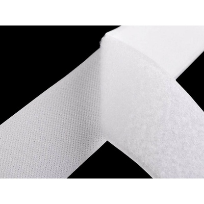 Prima-obchod Suchý zip háček + plyš šíře 10 cm, barva 1 bílá