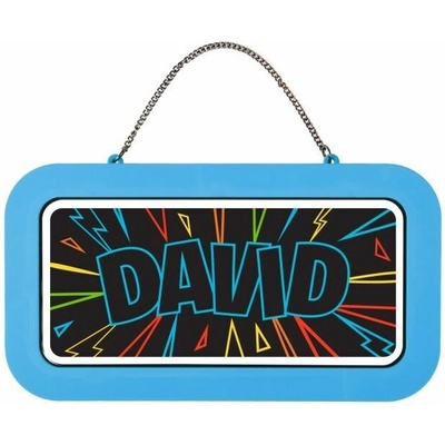 Neonová cedulka se jménem - David