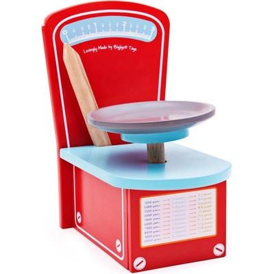 Bigjigs Toys Dřevěná kuchyňská váha