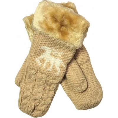 Lund pletené palčáky s flízem béžová