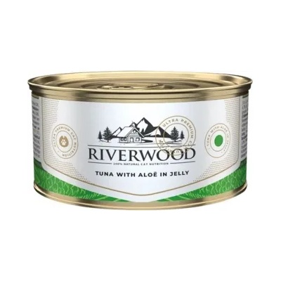 Riverwood - Висококачествена консервирана храна за котки над 1 година, с риба тон с алое в желе, 85 гр. / 3 броя