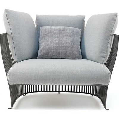 Ethimo Nízké křeslo Venexia, 110x92x69 cm, rám lakovaný hliník Mineral Grey, bez polstrů