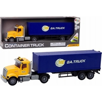 Lean Toys Truck Tir Semi Trailer Lights Sounds Drive Yellow