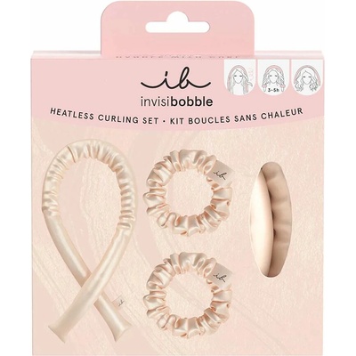 Invisibobble Handle With Curl Heatless Curling Set Handle With Curl, Ružová