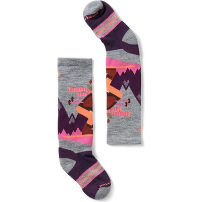 Smartwool Kids' Wintersport Full Cushion Mountain Light Gray/Pink