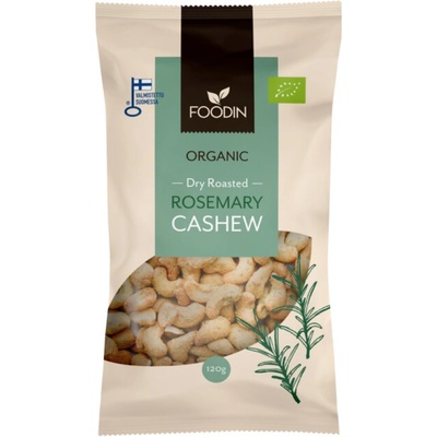 Foodin pražené kešu oříšky s rozmarýnem vegan bio 120 g