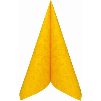 AIRLAID ubrousky z netkané textílie Premium dekor R žluté 40x40cm
