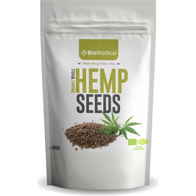 BioMedical Konopná semínka neloupaná BIO Natural 500 g