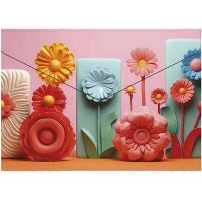 Panta Plast Калъф за папки A4 PP, патент, 180 микрона, PANTA PLAST "Modern Flowers (0410-0062-61)