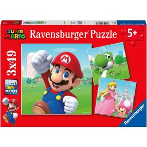 Ravensburger - Puzzle 3x49 Super Mario - 40 - 99 piese