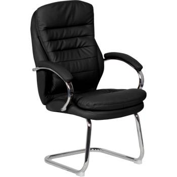 Посетителски стол Carmen 6154 - черен (3520078)