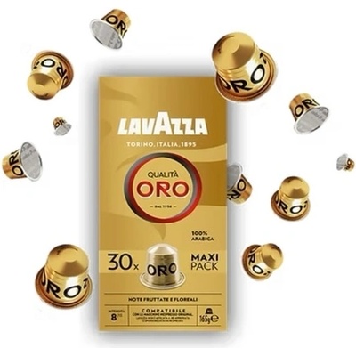30 бр. алуминиеви кафе капсули Lavazza Qualita Oro съвместими с Nespresso®