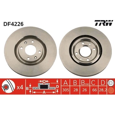 Brzdový kotúč TRW DF4226