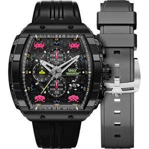 Nubeo Мъжки часовник Nubeo Magellan Chronograph Space Invaders - Astro Ash Limited (NB-6024-SI-08) Часовници