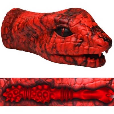 Serpentine Stroker Silicone Masturbator Red