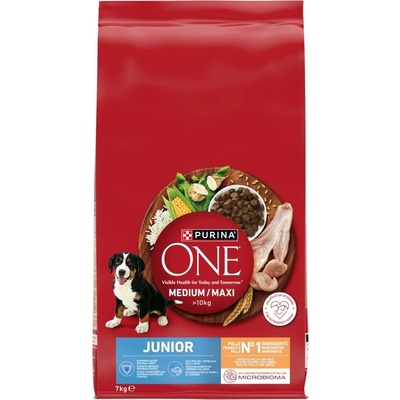 Purina One Junior Medium & Maxi kuracie & ryža 7 kg