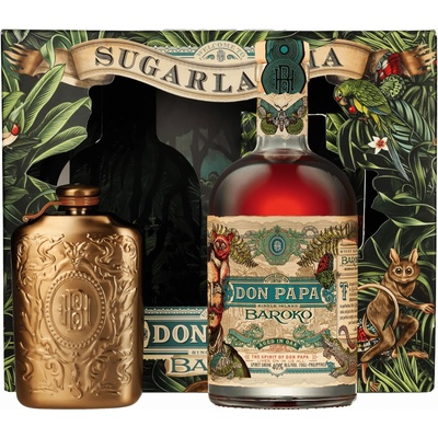 Don Papa Baroko 40% 0,7 l (darčekové balenie ploskačka)