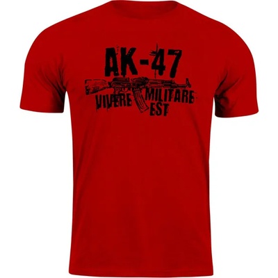 DRAGOWA Тениска с къс ръкав Seneca AK-47, червена, 160 г/м2 (11602)
