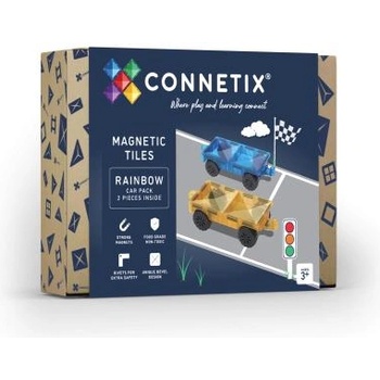 CONNETIX CONNETIX® Rainbow Car Pack магнитен строителен комплект 2 бр
