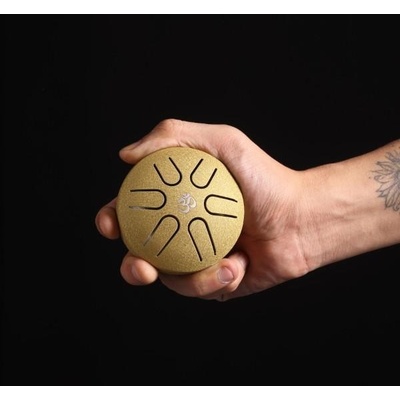 Hütermann Tongue drum 3' 9,5cm 6 tónů Zlatá s příslušenstvím