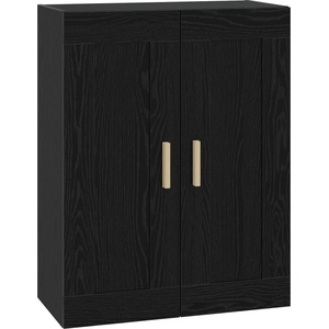 vidaXL Стенен шкаф Монтиране на стена Черен дъб 69, 5 x 34 x 90 см (8010880)