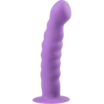 Easytoys vlnitý dildo s prísavkou fialový