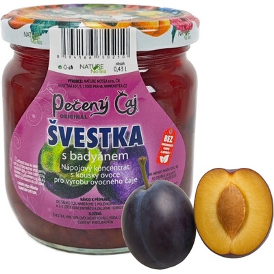 NATURE NoTea Pečený čaj Švestka s badyánem 430 ml