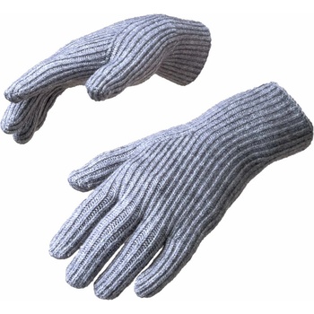 Плетени зимни ръкавици с изрязани отвори за тъч екрани - HR Braided Gloves with cut-outs for fingers (сив)