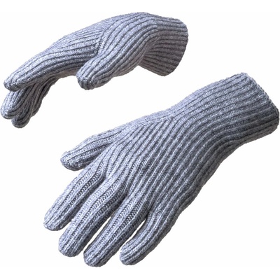 Плетени зимни ръкавици с изрязани отвори за тъч екрани - HR Braided Gloves with cut-outs for fingers (сив)