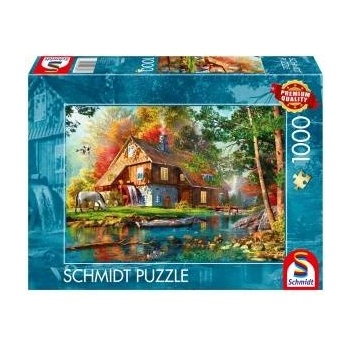 Schmidt Spiele Watermill in Autumn (1000 Pieces)
