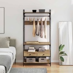 vidaXL Гардероб дъб артизан 89 x 39 x 184.5 см Инженерна дървесина (883548)