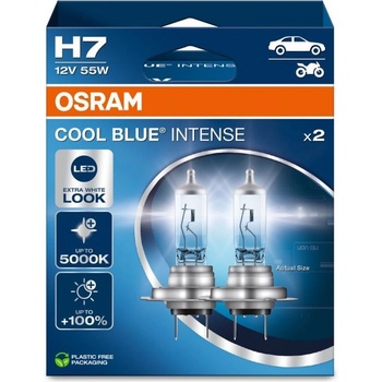 OSRAM CoolBlue Intense H7 55W следващо поколение 5000K BOX (2840)