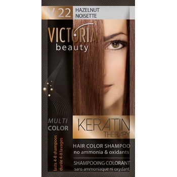 Victoria Beauty Keratin Therapy tónovací šampón na vlasy V 22 Hazelnut 4-8 umytí