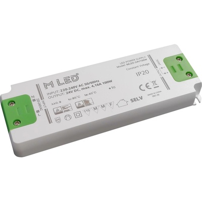 MLED, 100W Nábytkový napájecí zdroj, MLED-24V100W, 24V, 4,2A, IP20