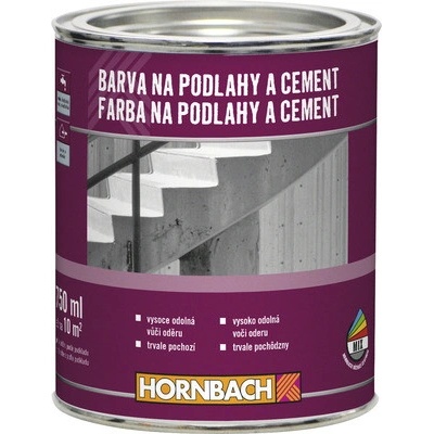 Hornbach Farba na podlahy a cement 0,75 l svetlosivá