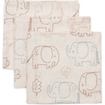 Jollein Муселинови кърпи Jollein - Elephant Tales, 3 броя, 31 x 31 cm (560472) - baby