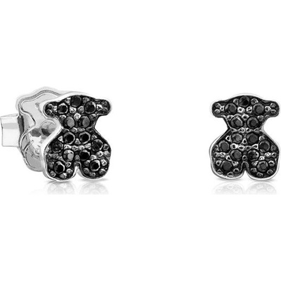 Tous stříbrné medvídkové náušnice s onyxem Icon Color 614933520