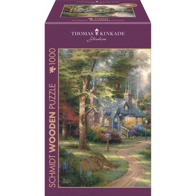 Schmidt Thomas Kinkade Jezero rodného města dřevěné 1000 dílků
