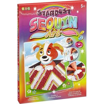 KSG Crafts Творчески комплект KSG Crafts Sequin Art Stardust - Изкуство с пайети и брокат, Куче (1220)