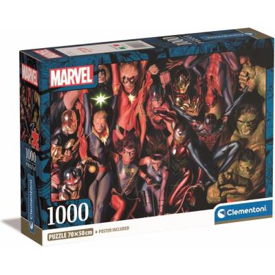 Clementoni - Puzzle Compact Marvel The Avengers III - 1 000 piese