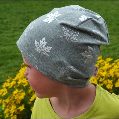 čepice Single Stříbrné listy