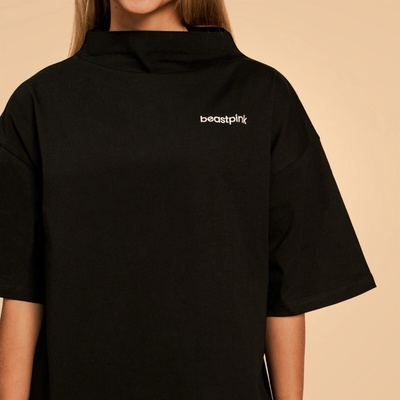 BeastPink Dámske tričko Oversized Bliss Black