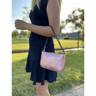 Charm London malá kožená kabelka Elisa L593-009 Růžová