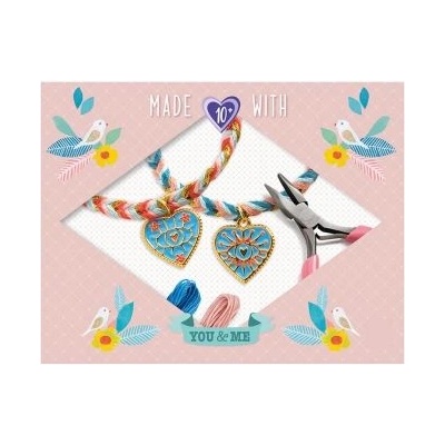 DJECO - Творчески комплект - Направи си гривна - Сърца и конци (DJ00019)