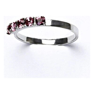 Čištín Stříbrný se Swarovski krystaly rose T 1340